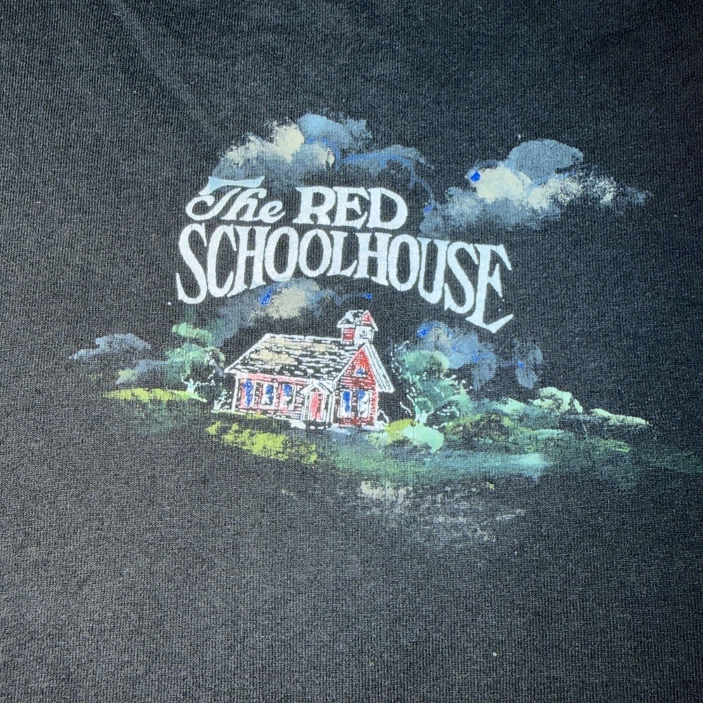 Vintage Single Stitch Painted Graphic T-Shirt Made in USA "The Red Schoolhouse" - Picture 4 of 8